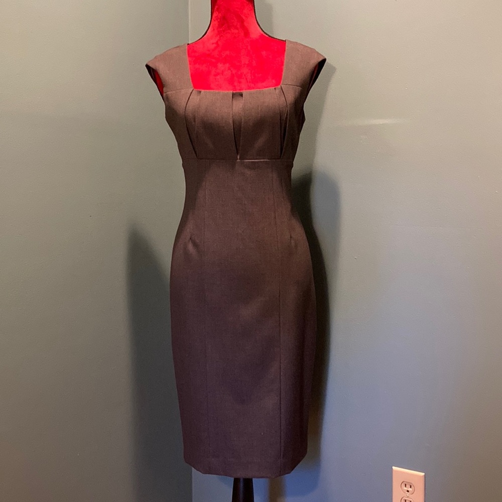 Calvin Klein Charcoal Gray Sheath Dress Size 6